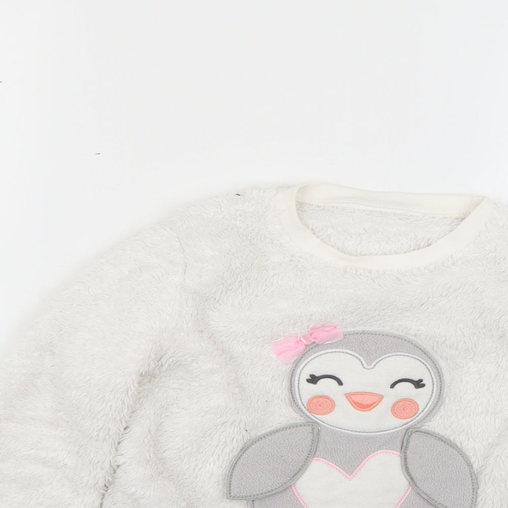 gorge Girls White Solid  Top Pyjama Top Size 6-7 Years
