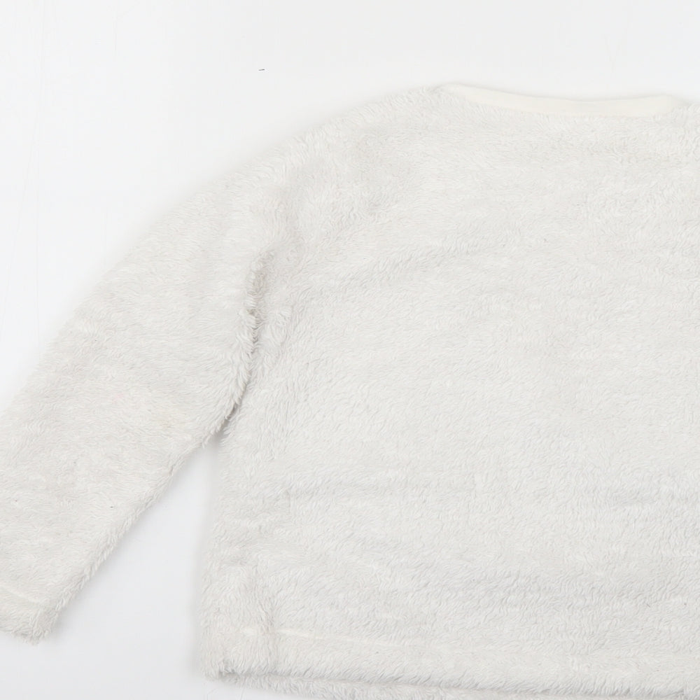 gorge Girls White Solid  Top Pyjama Top Size 6-7 Years
