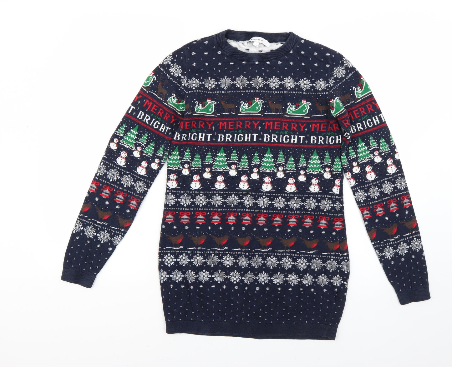 NEXT Womens Multicoloured Geometric  Pullover Jumper Size 8