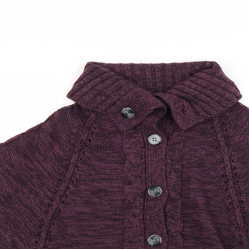 evie Womens Purple   Overcoat Coatigan Size 16