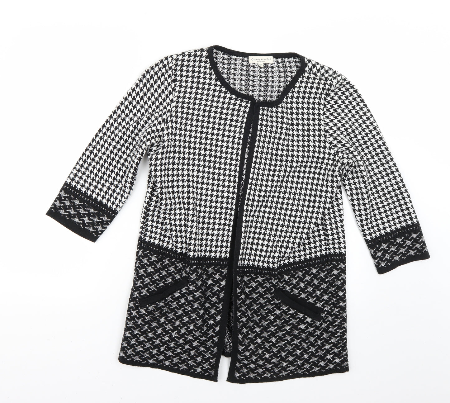 F&F Womens Multicoloured Geometric  Cardigan Jumper Size 10