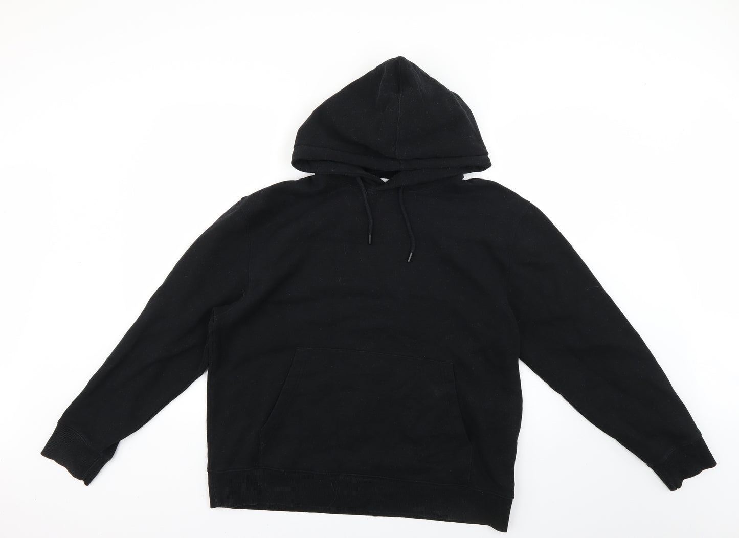Topman Mens Black   Pullover Hoodie Size L