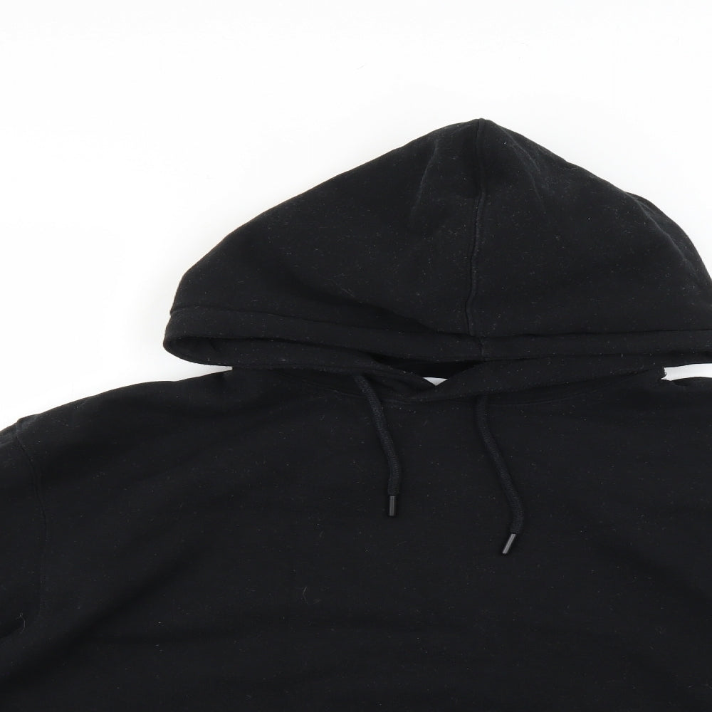 Topman Mens Black   Pullover Hoodie Size L