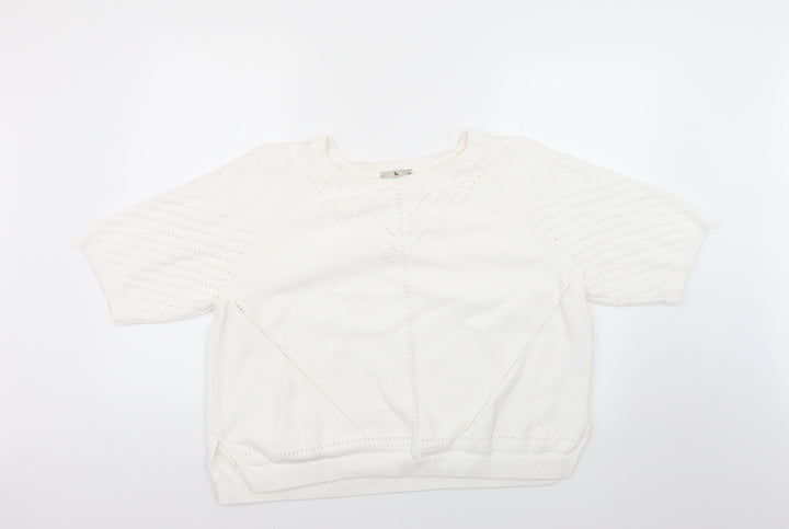 TU Womens White Pullover Jumper Size 16
