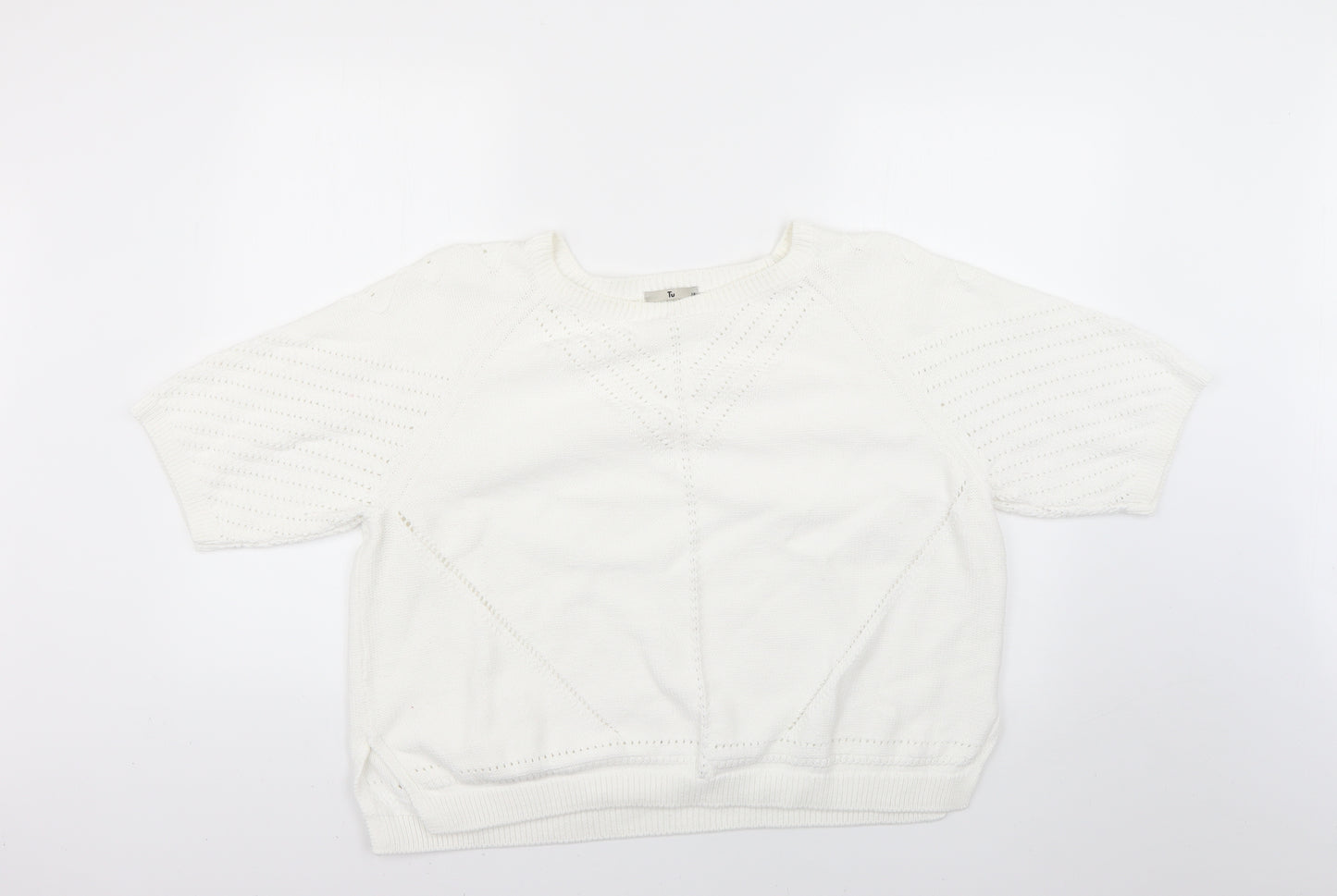TU Womens White   Pullover Jumper Size 16