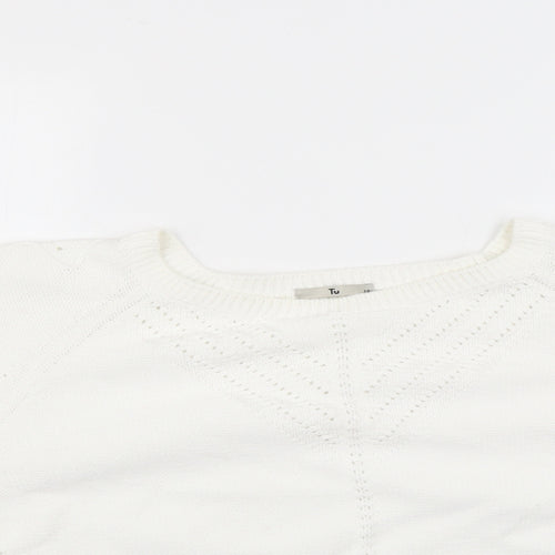TU Womens White   Pullover Jumper Size 16