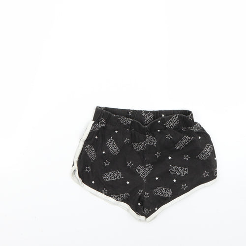 George Girls Black Geometric  Cut-Off Shorts Size 4-5 Years