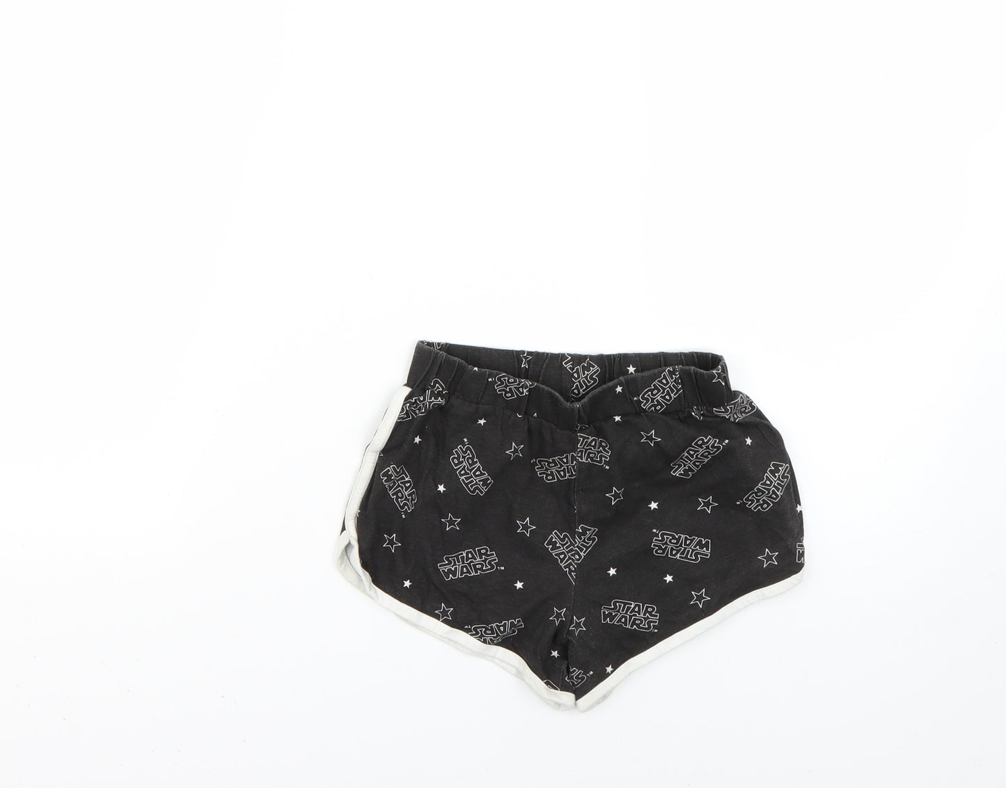 George Girls Black Geometric  Cut-Off Shorts Size 4-5 Years