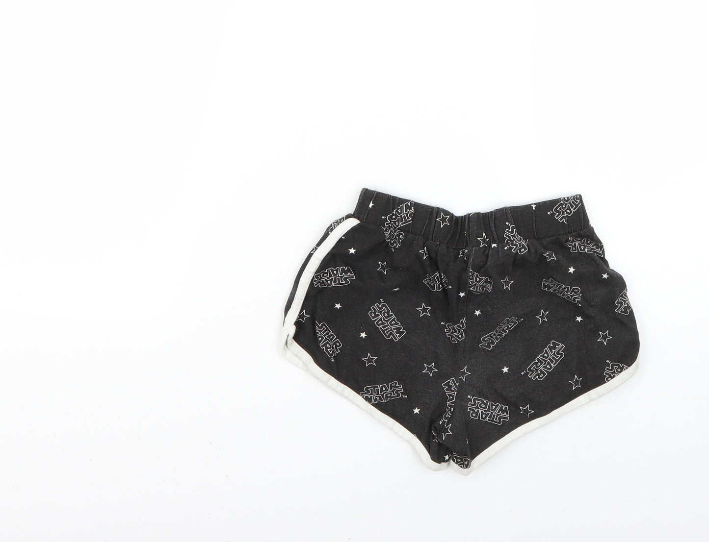 George Girls Black Geometric  Cut-Off Shorts Size 4-5 Years