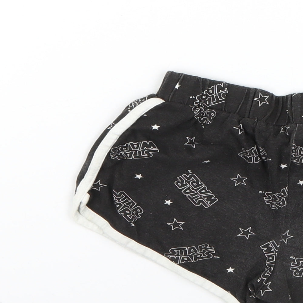 George Girls Black Geometric  Cut-Off Shorts Size 4-5 Years
