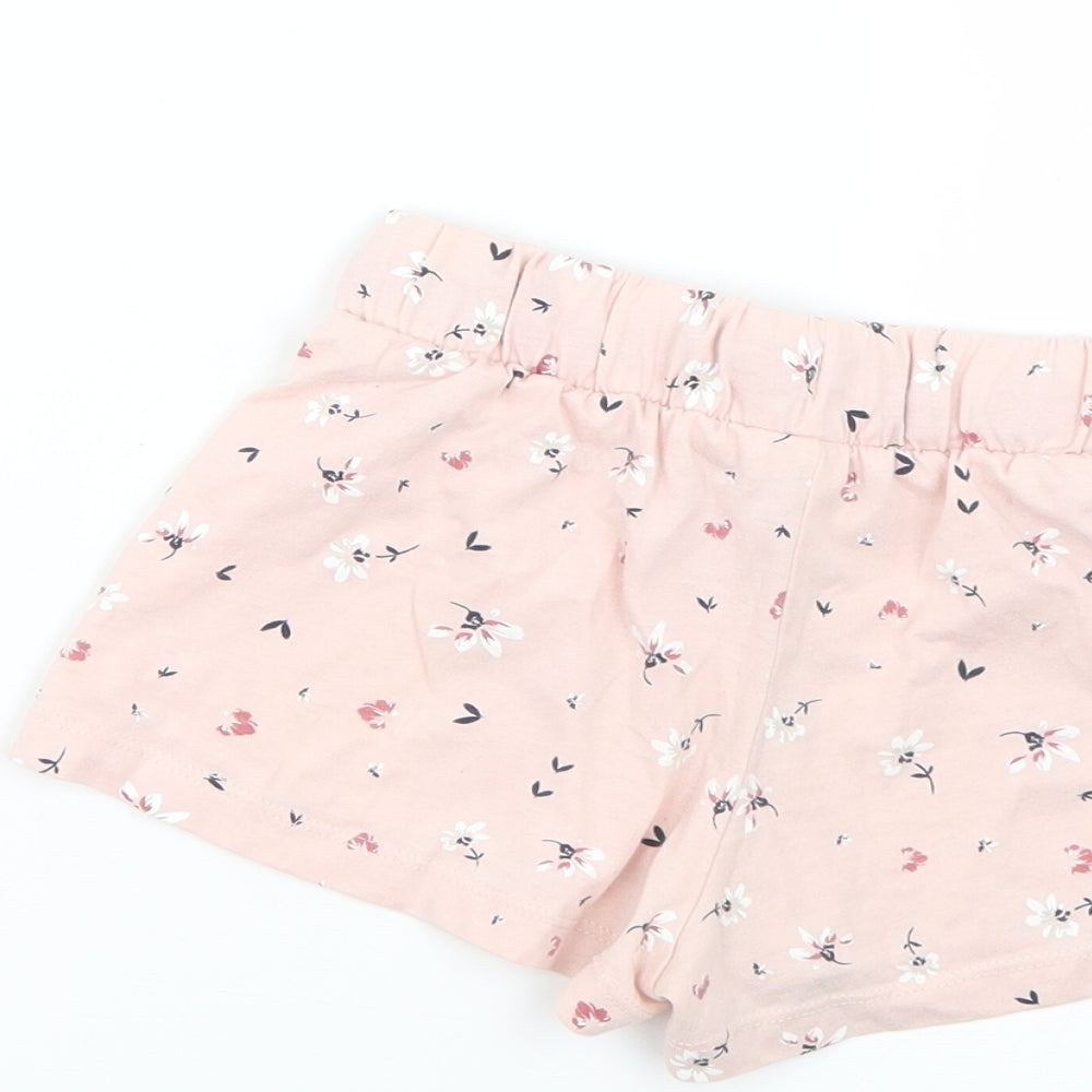 Matalan Girls Pink Geometric  Cut-Off Shorts Size 6 Years