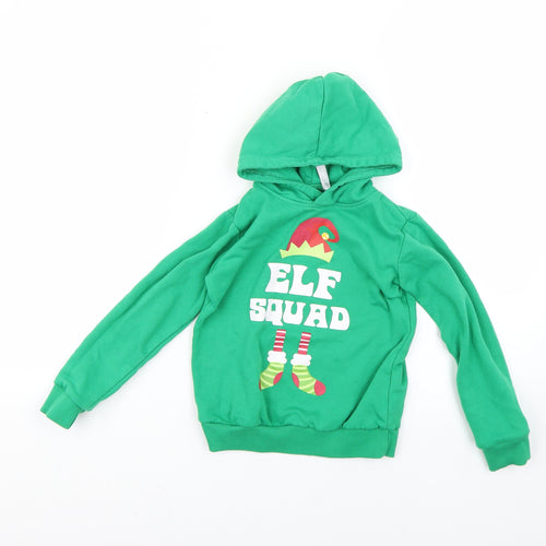 pep&co Boys Green Geometric  Pullover Hoodie Size 5-6 Years