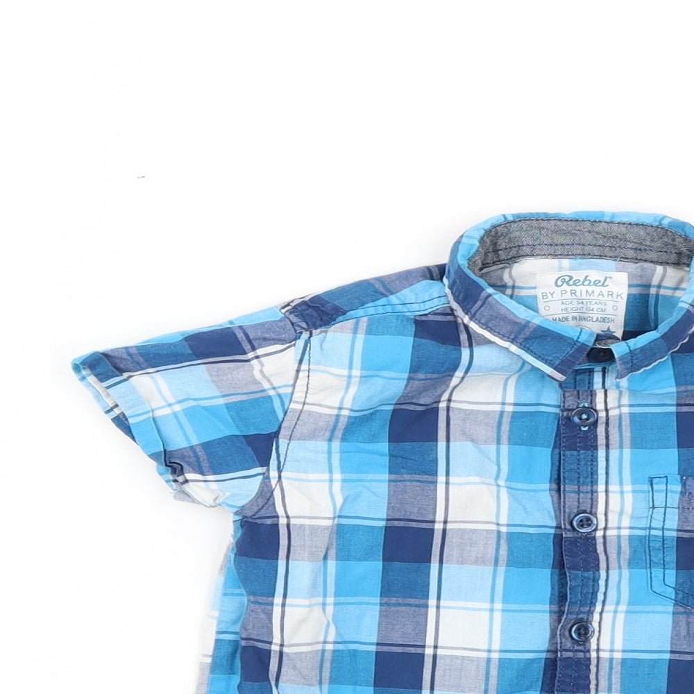 Rebel Boys Multicoloured Check  Basic Button-Up Size 3-4 Years