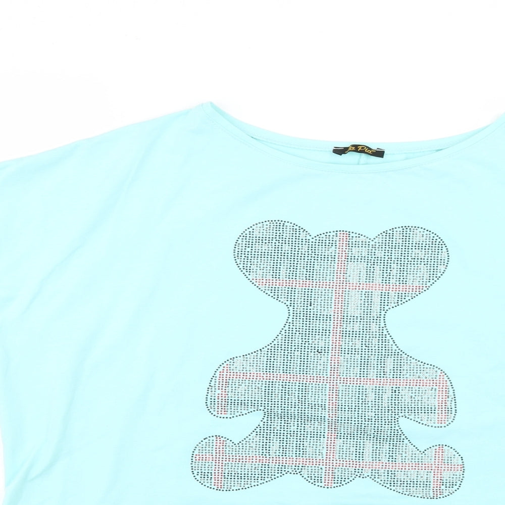 la pia Womens Blue   Basic T-Shirt Size S