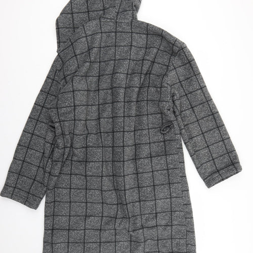 George Mens Grey Check   Robe Size S