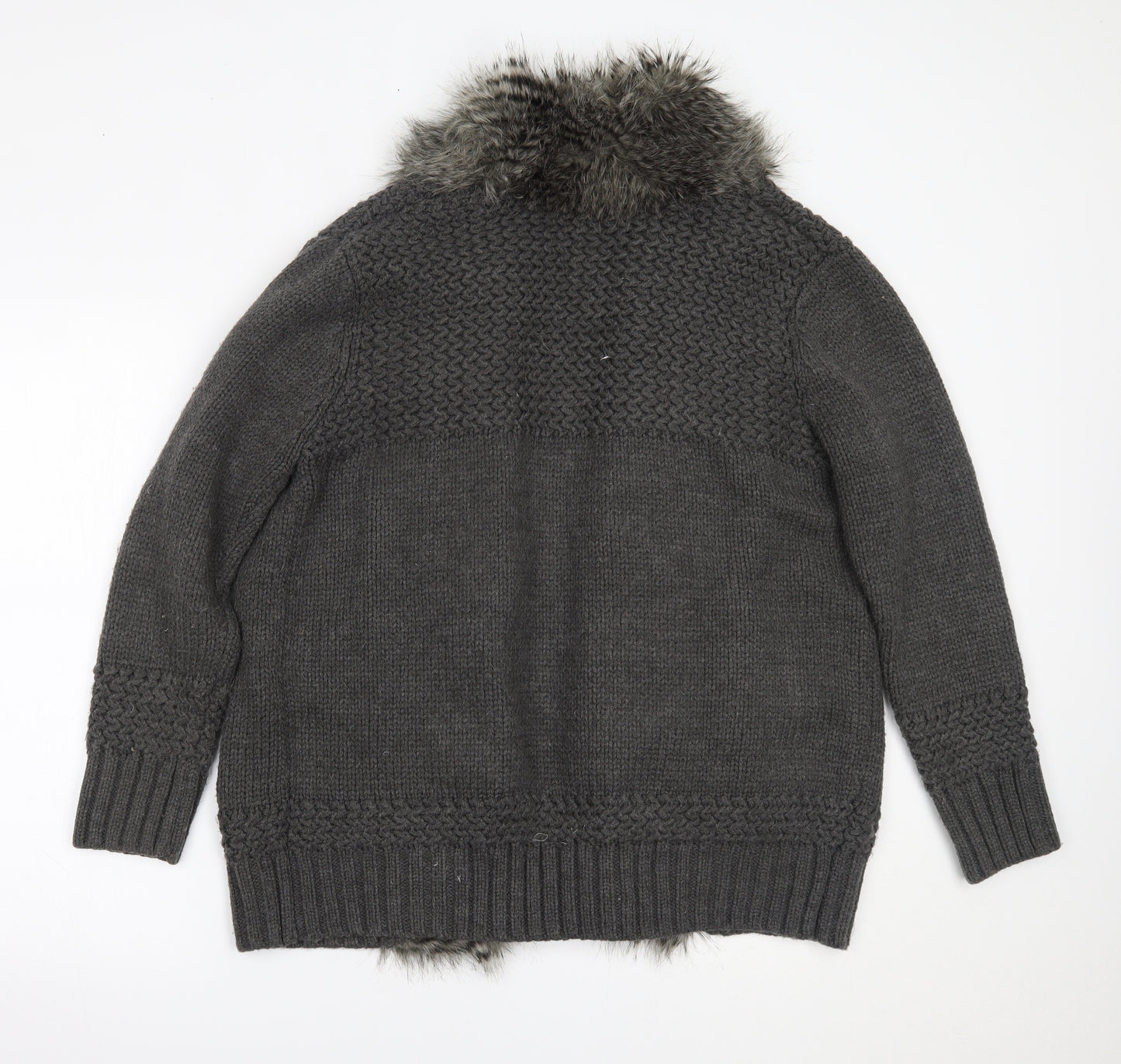 Topshop Womens Grey   Jacket Coatigan Size 12