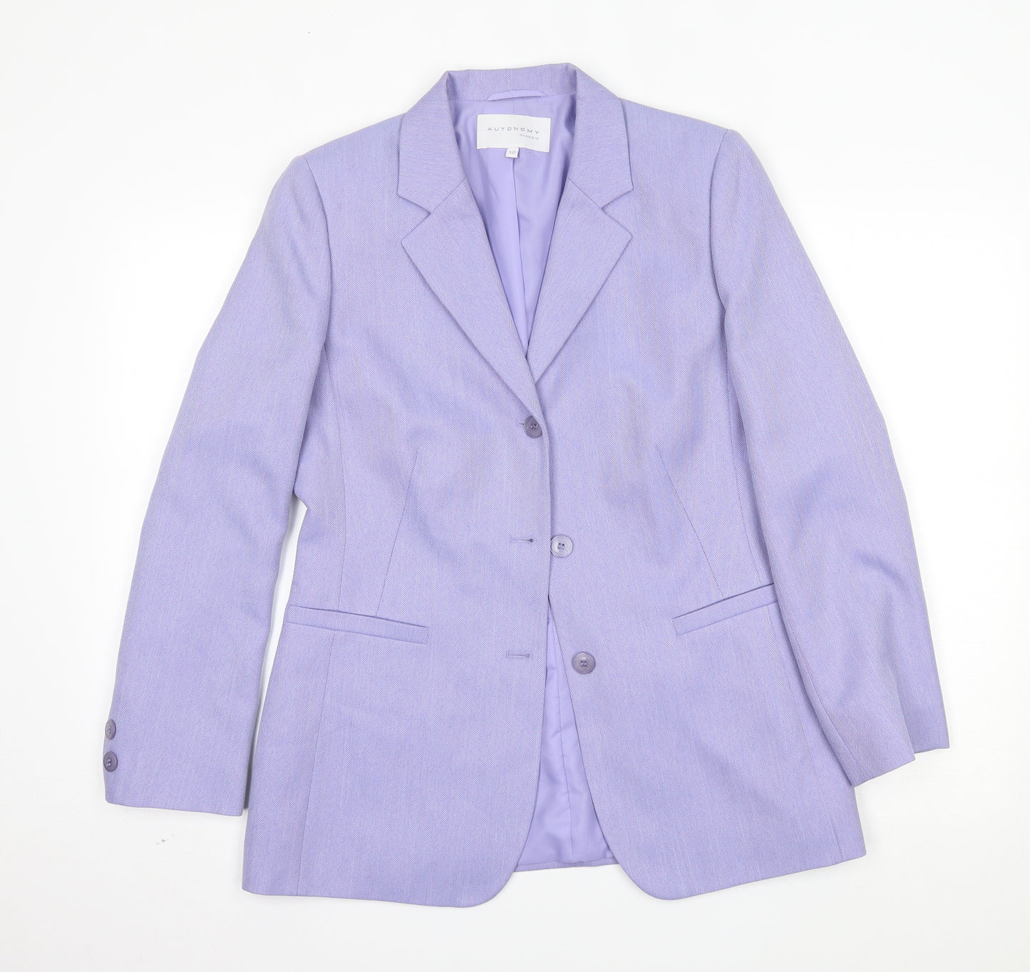 Autonomy Womens Purple   Jacket Blazer Size 12