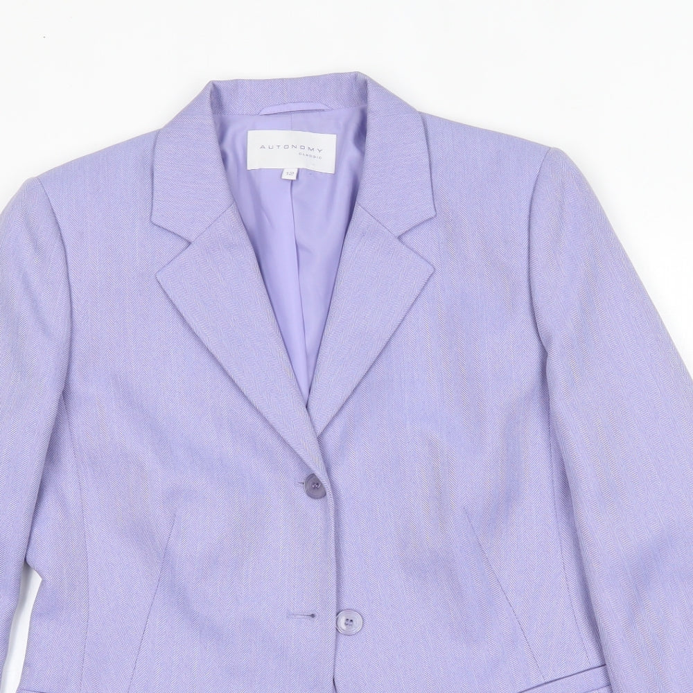 Autonomy Womens Purple   Jacket Blazer Size 12