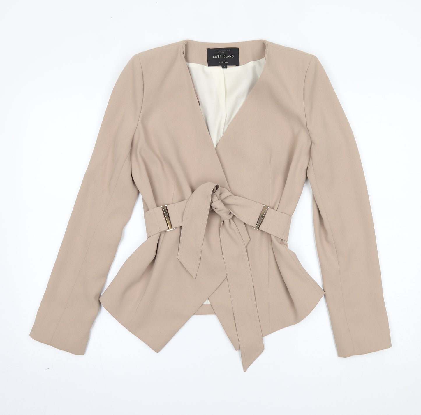 River Island Womens Beige   Jacket Blazer Size 8