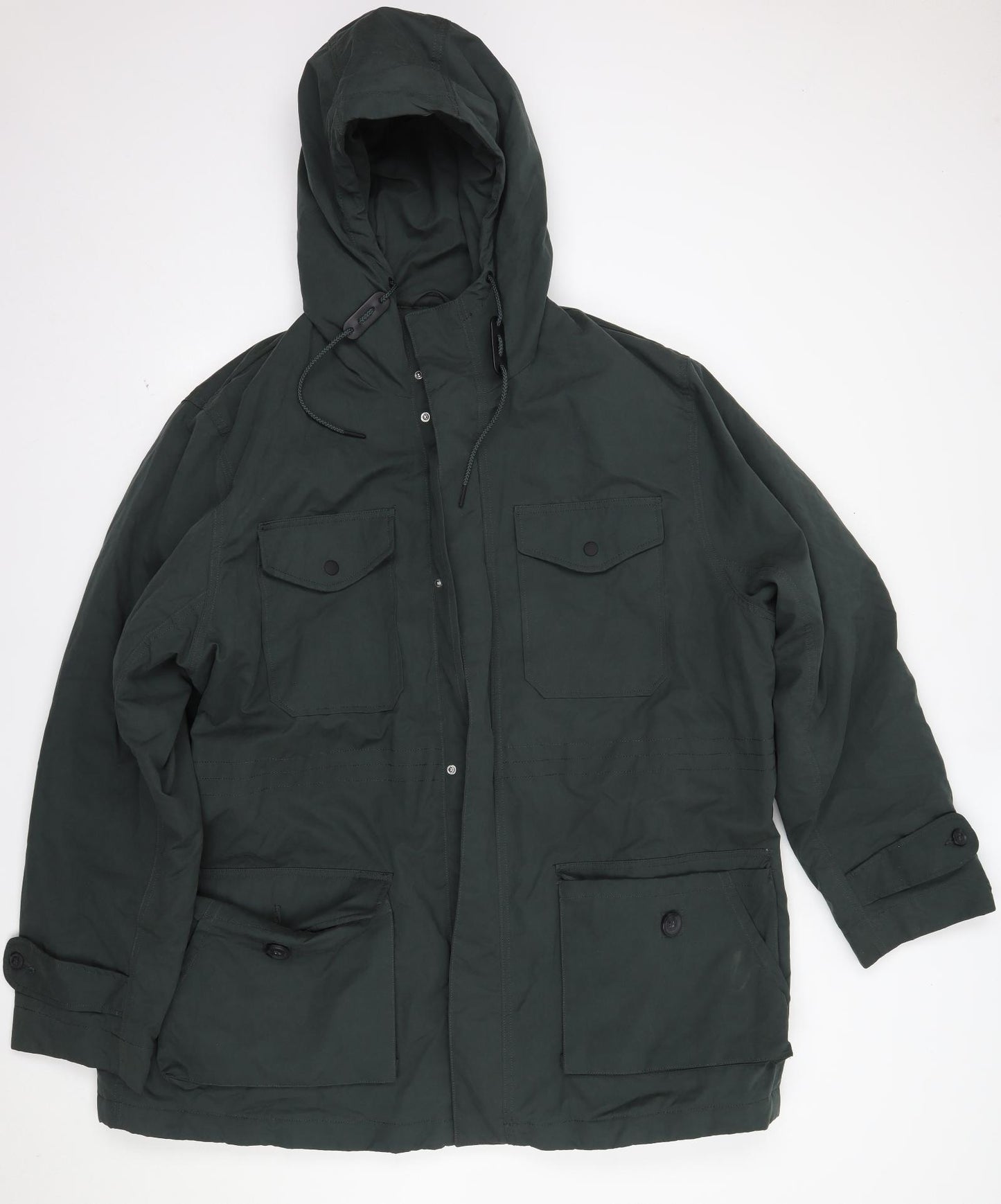 F&F Mens Green   Overcoat Coat Size 3XL