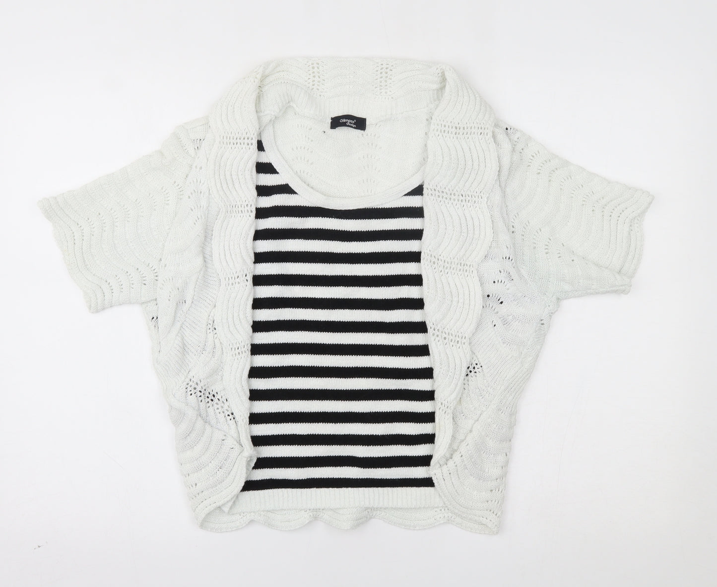 Glimpse Design Womens White   Basic Blouse Size L