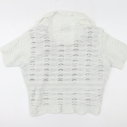 Glimpse Design Womens White   Basic Blouse Size L