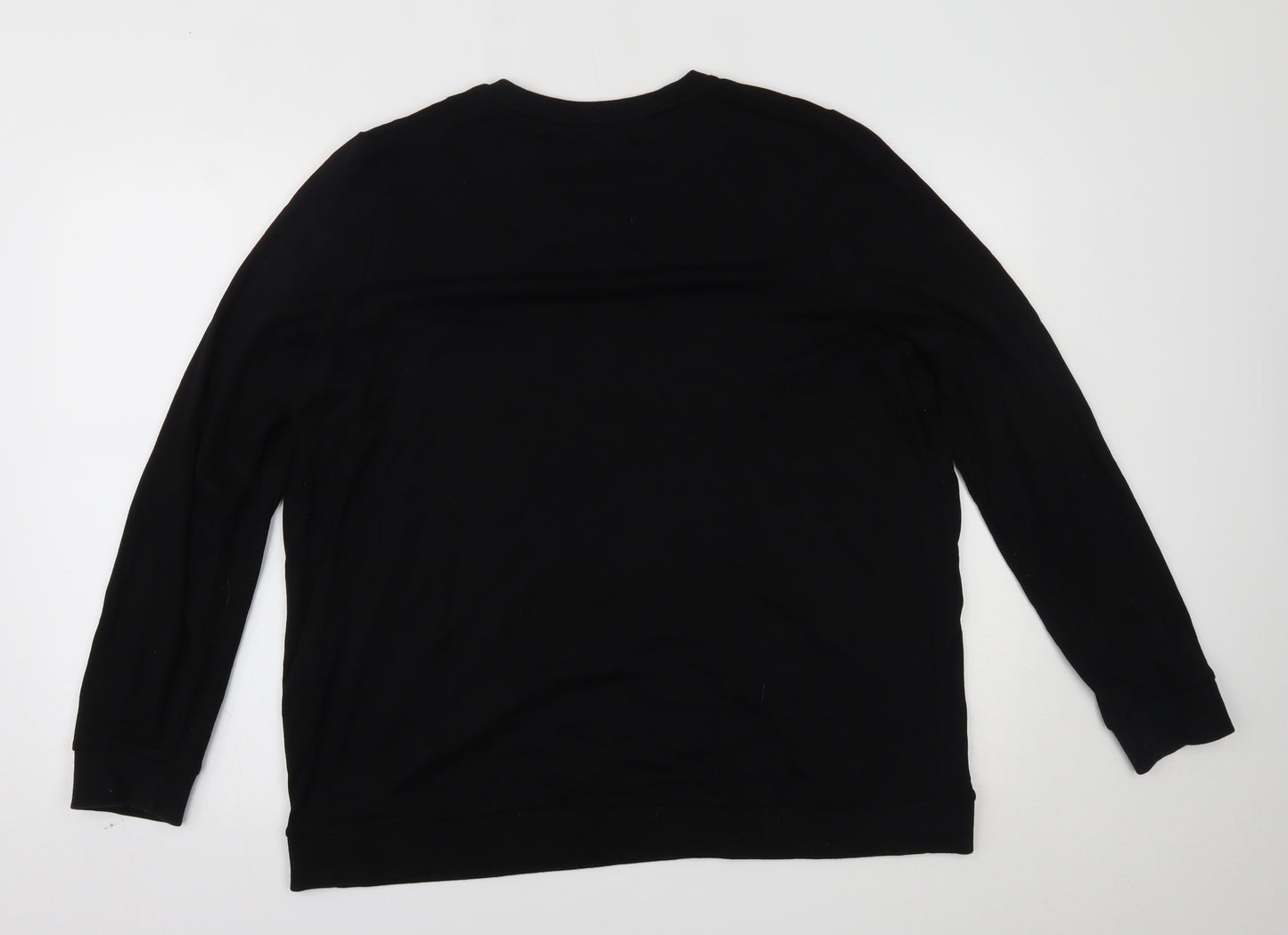 TU Womens Black Floral  Pullover Sweatshirt Size 18