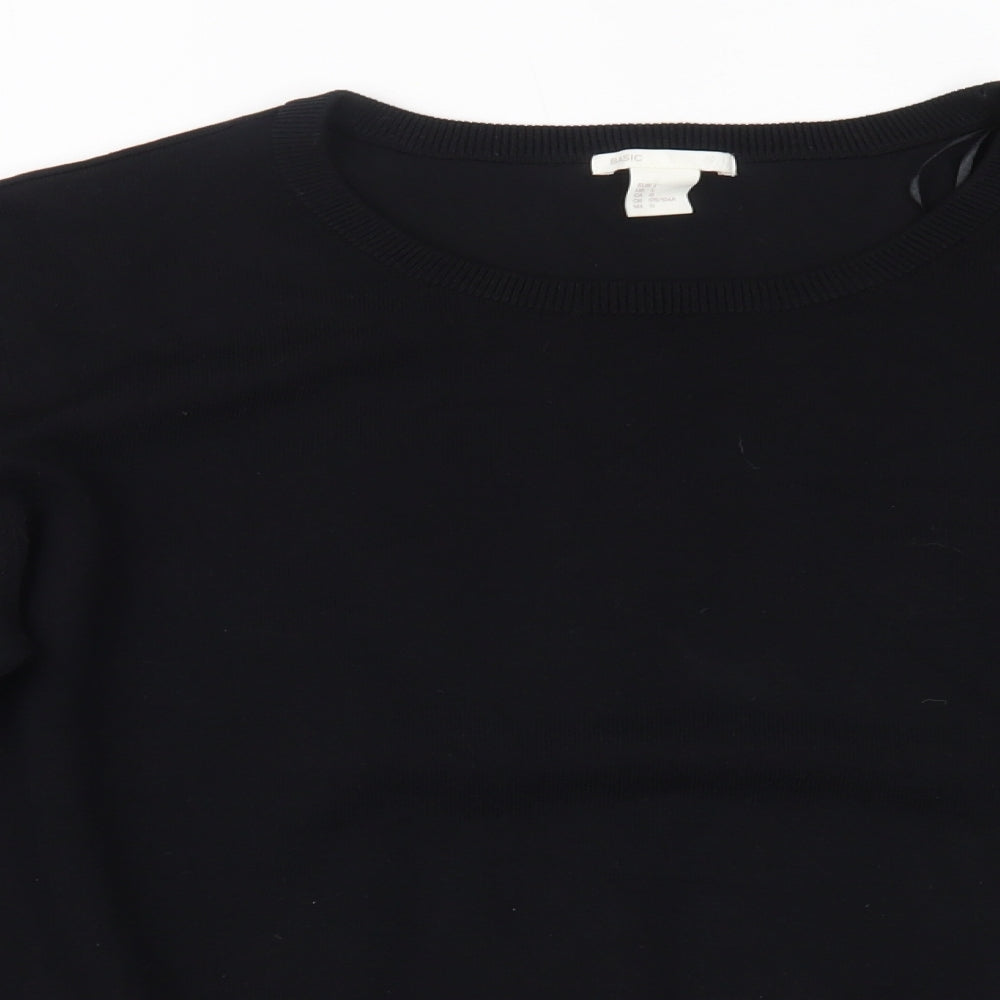H&M Womens Black   Pullover Jumper Size L