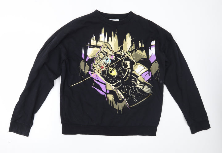 Disney Womens Black Pullover Sweatshirt Size M - MARVEL