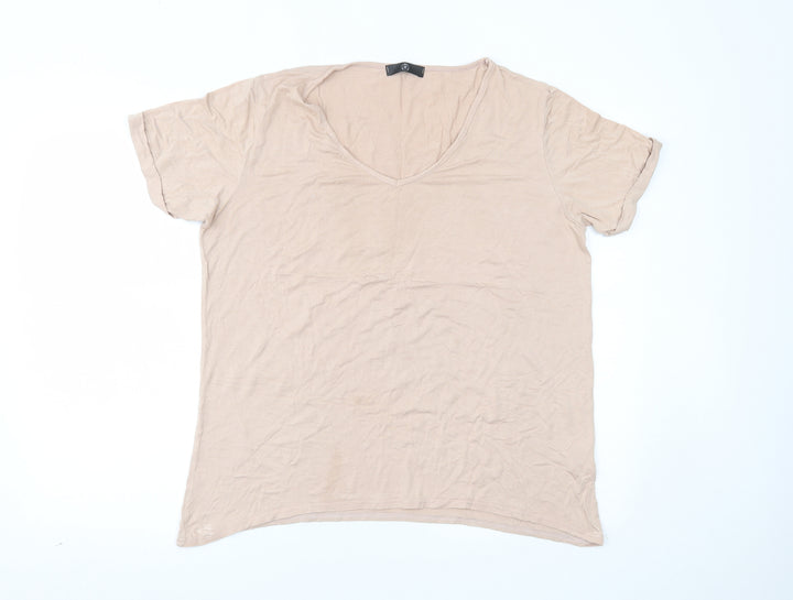 Missguided Womens Pink Basic T-Shirt Size 10