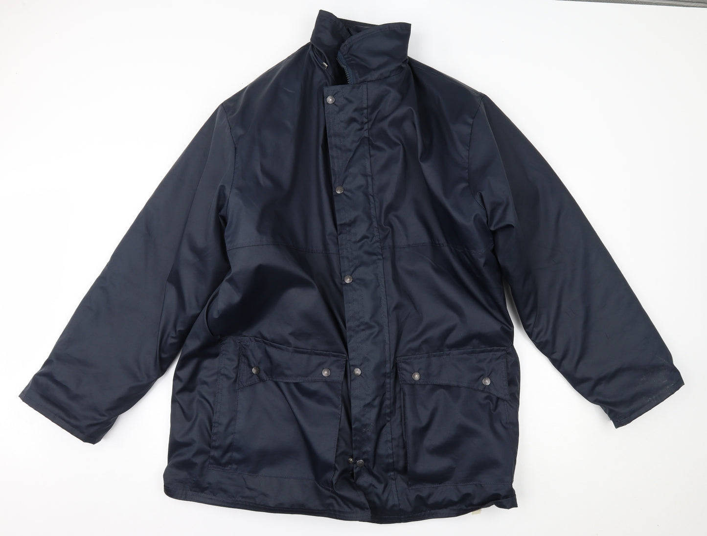 ARCO Mens Blue   Overcoat Coat Size L