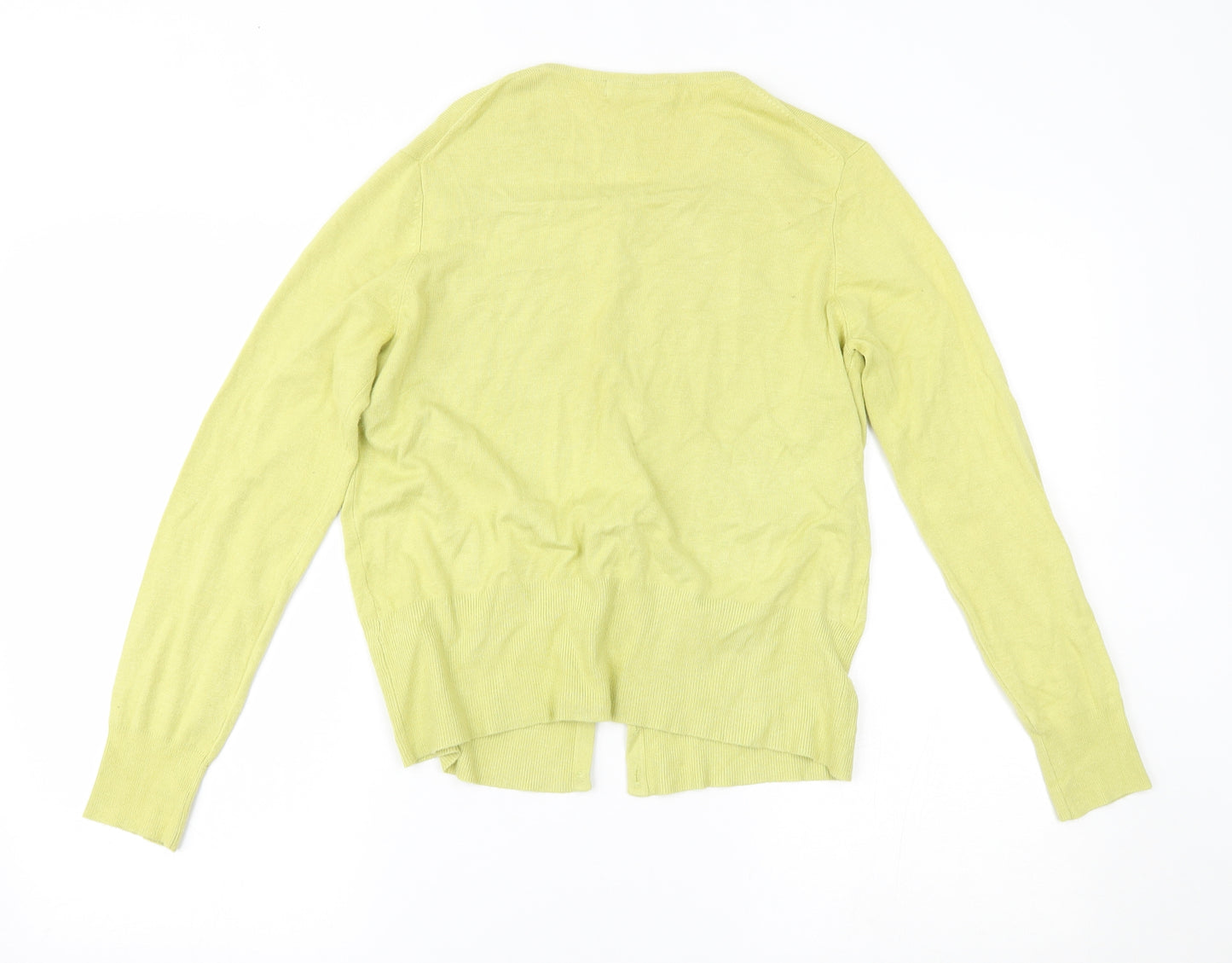 Marks and Spencer Womens Yellow   Cardigan Jumper Size 14