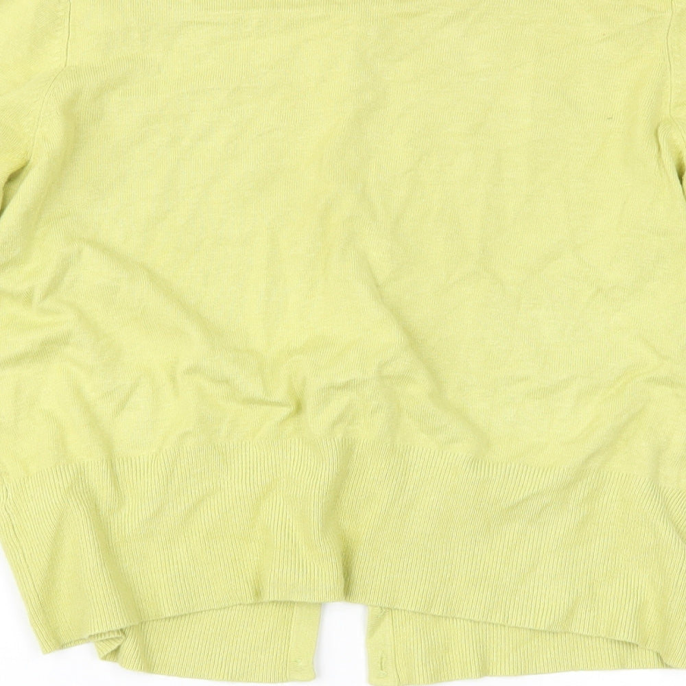 Marks and Spencer Womens Yellow   Cardigan Jumper Size 14