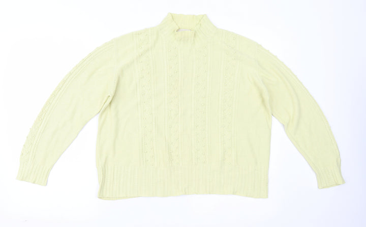 Country Casuals Womens Yellow Basic Blouse Size L