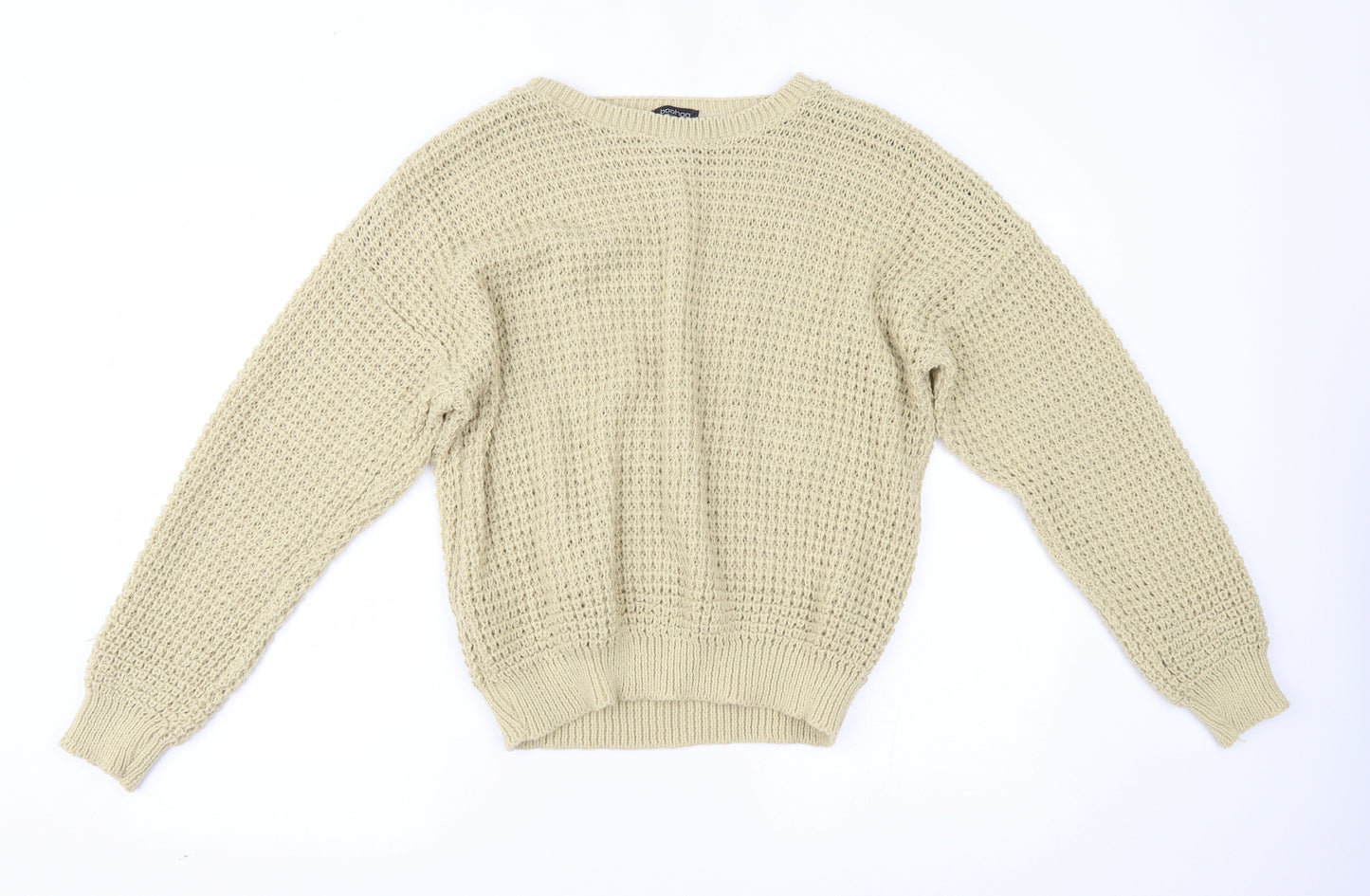 Boohoo Womens Beige   Pullover Jumper Size M