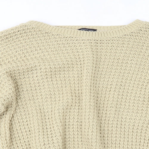 Boohoo Womens Beige   Pullover Jumper Size M