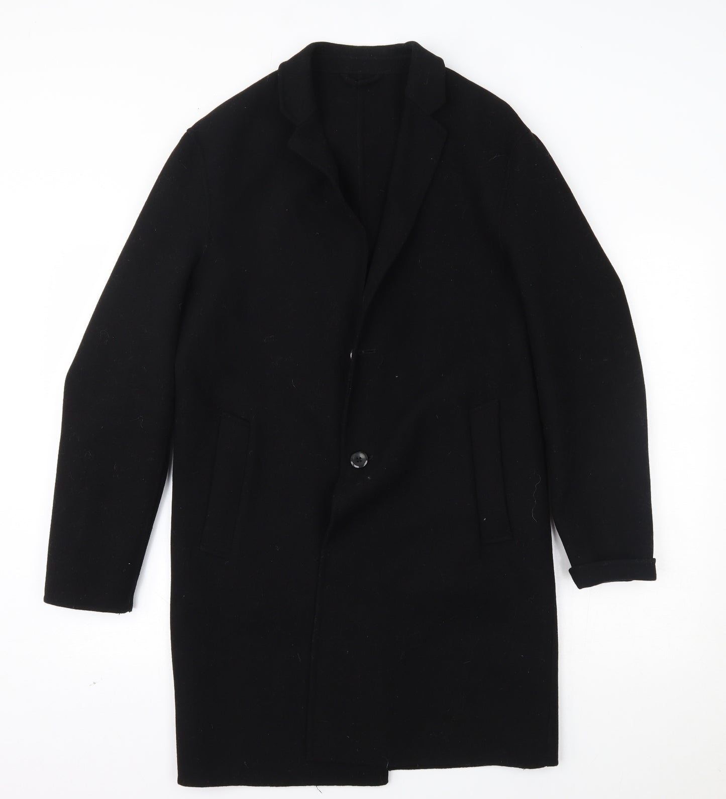 Zara Mens Black   Trench Coat Coat Size M