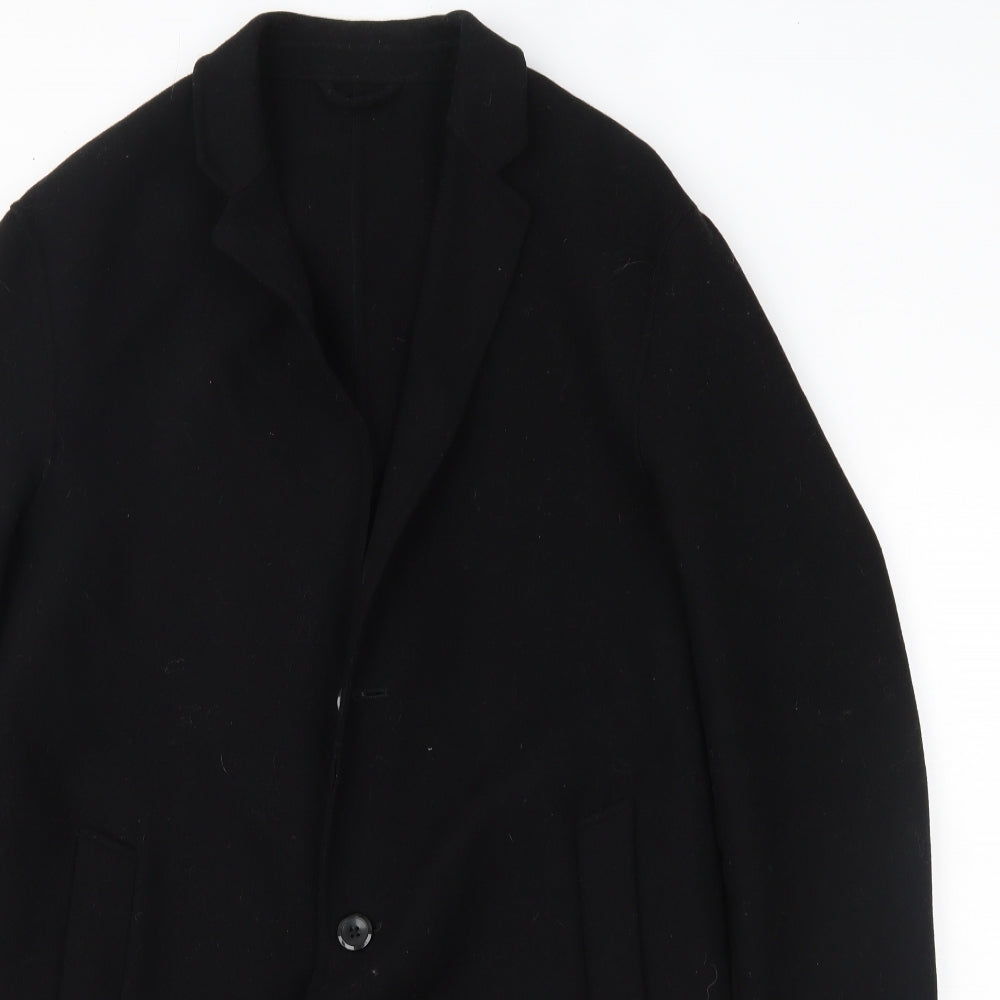 Zara Mens Black   Trench Coat Coat Size M