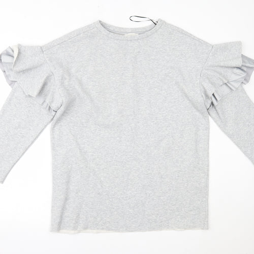 H&M Womens Grey   Pullover Sweatshirt Size S