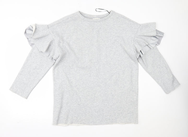 H&M Womens Grey   Pullover Sweatshirt Size S