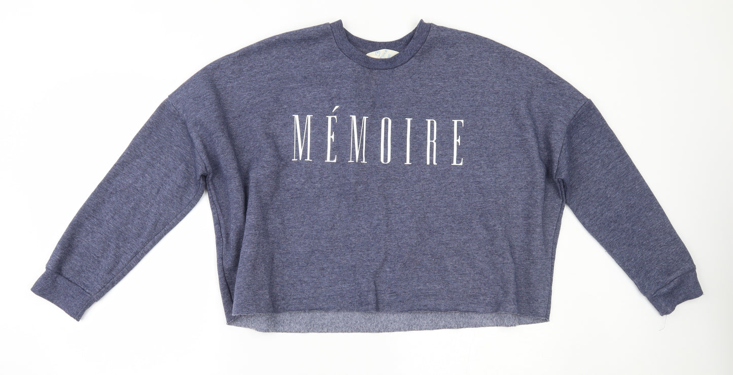 Primark Womens Blue   Pullover Sweatshirt Size M