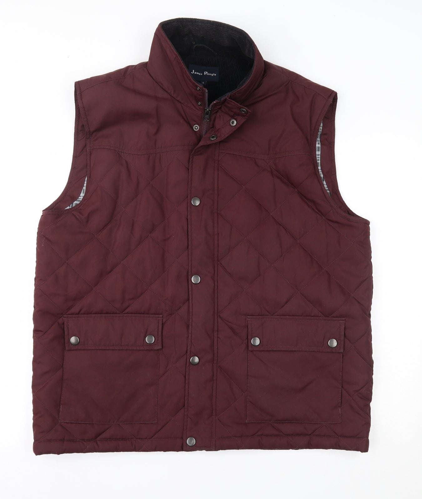 James Pringle Mens Red   Gilet Coat Size L