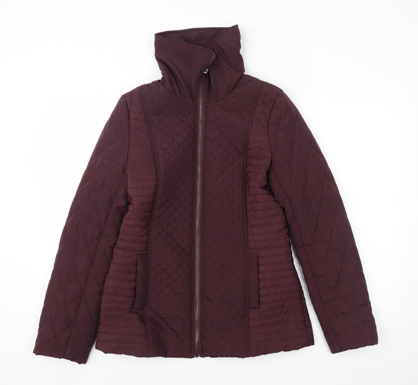 Laura Ashley Womens Purple   Quilted Coat Size 10