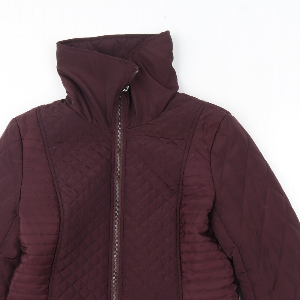 Laura Ashley Womens Purple   Quilted Coat Size 10