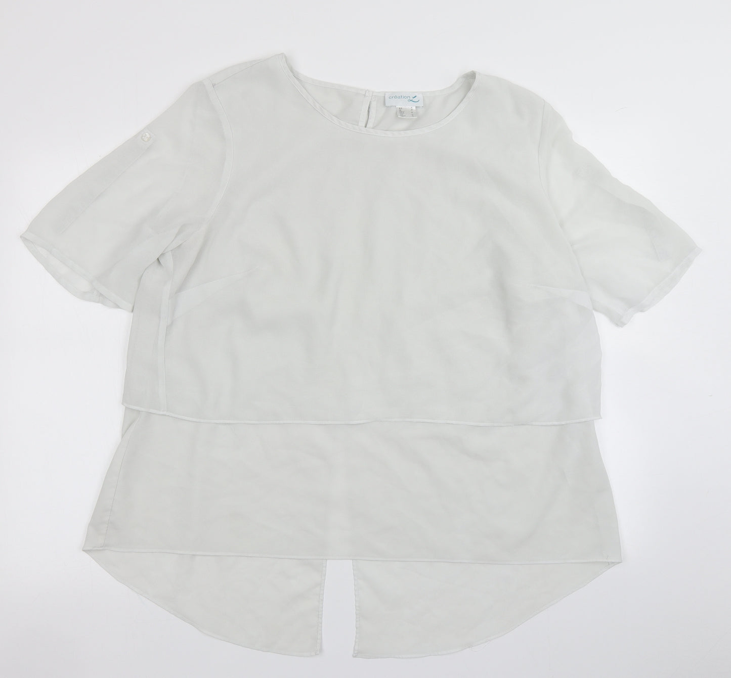 Creation L Womens Grey   Basic Blouse Size 20