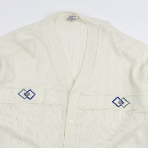 Count Christie Womens Ivory  Knit Cardigan Jumper Size L