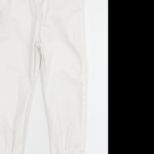 H&M Girls White  Denim Skinny Jeans Size 9-10 Years - Distressed