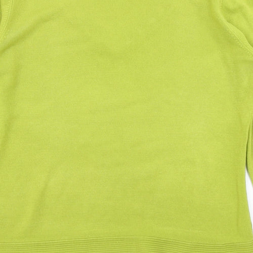 Per Una Womens Green  Knit Pullover Jumper Size 12