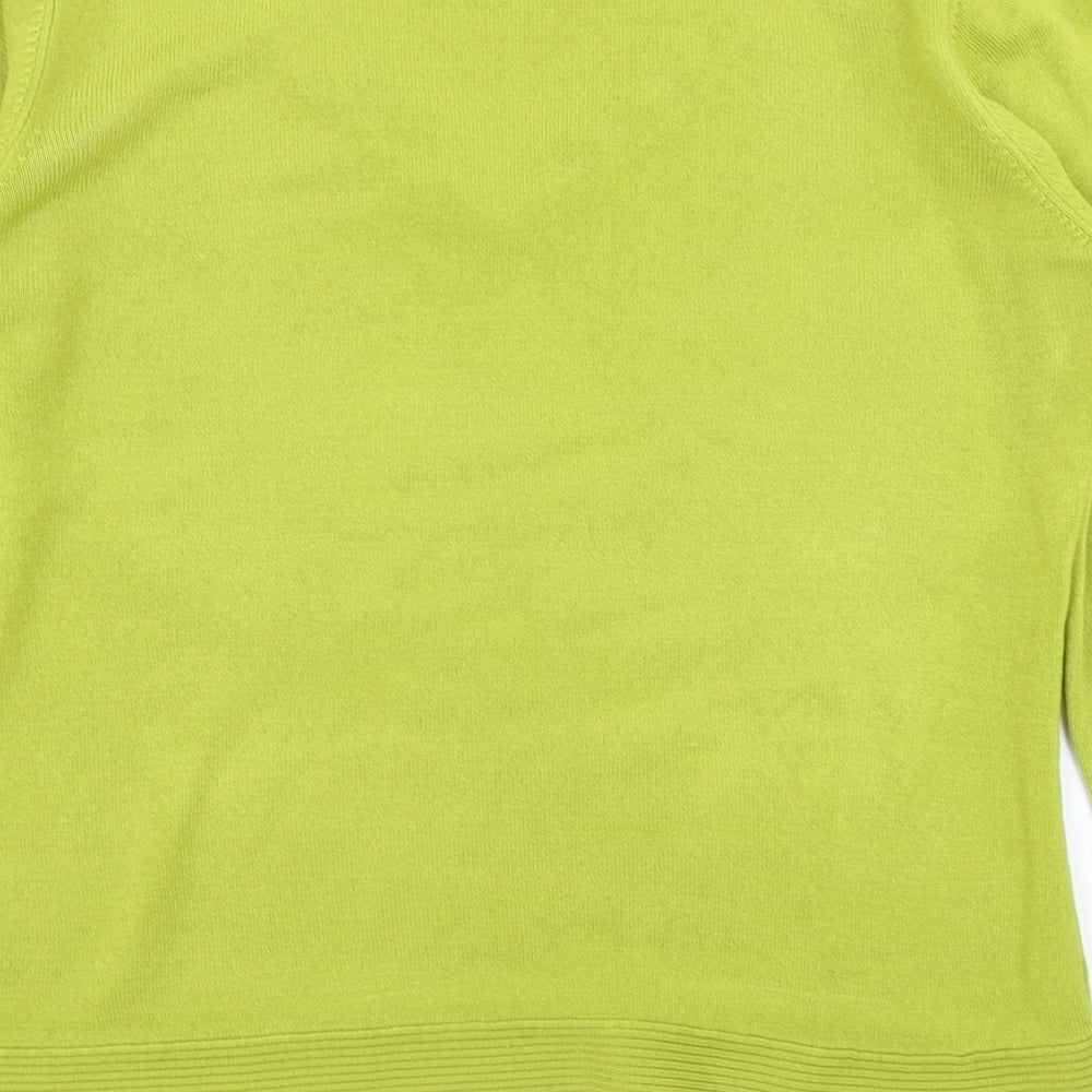 Per Una Womens Green  Knit Pullover Jumper Size 12