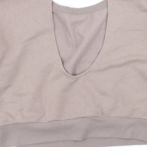 H&M Womens Brown   Pullover Sweatshirt Size S  - Cut out back